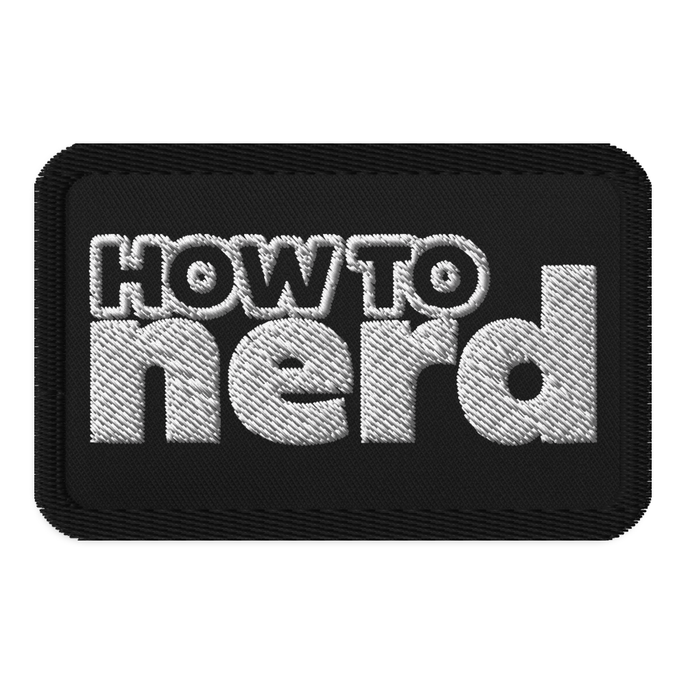 How To Nerd Embroidered patch (Rectangle)