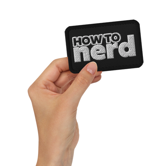 How To Nerd Embroidered patch (Rectangle)