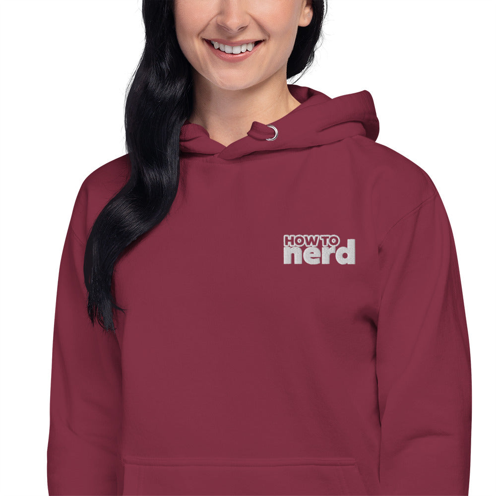 How To Nerd Unisex Embroidered Hoodie