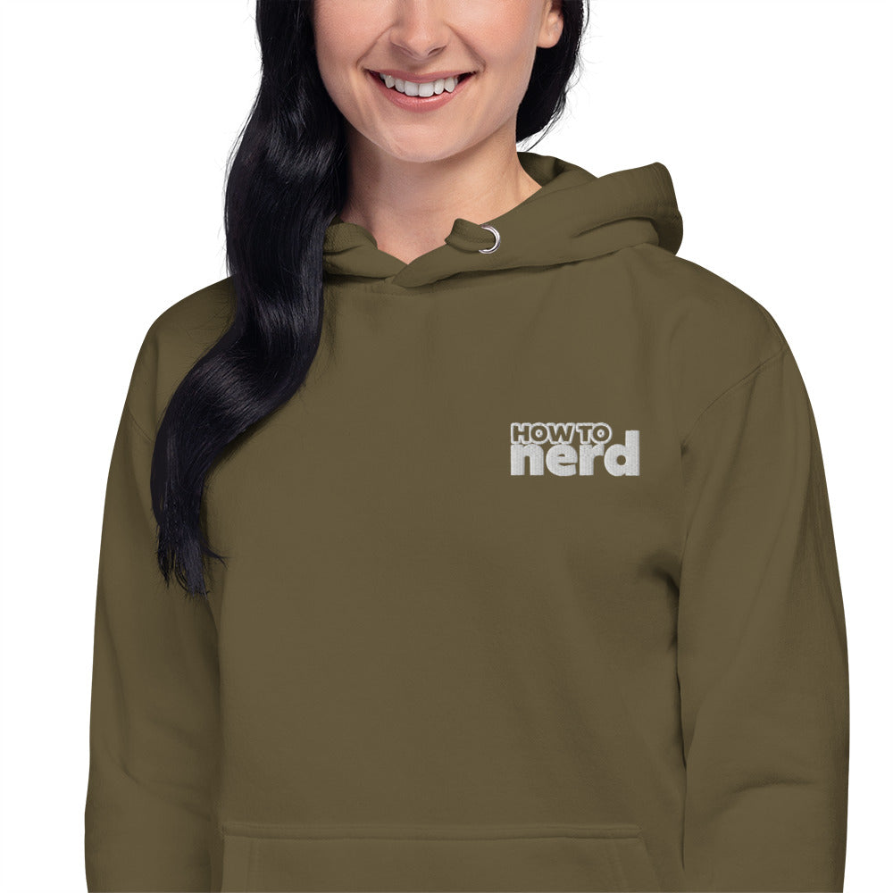 How To Nerd Unisex Embroidered Hoodie