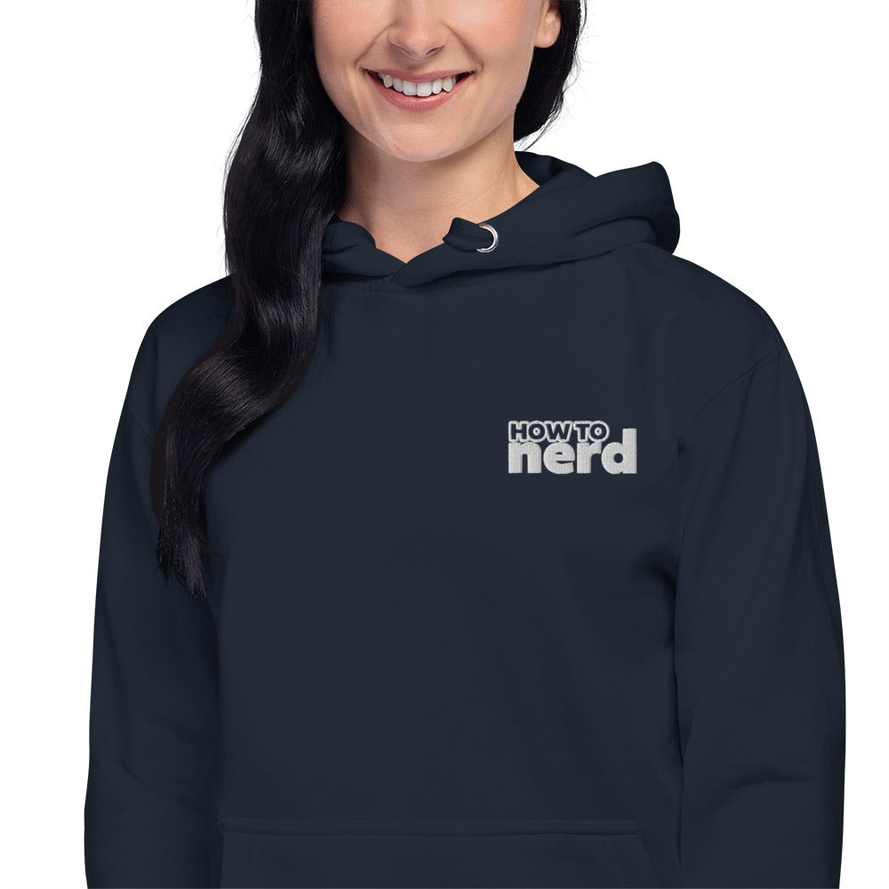 How To Nerd Unisex Embroidered Hoodie