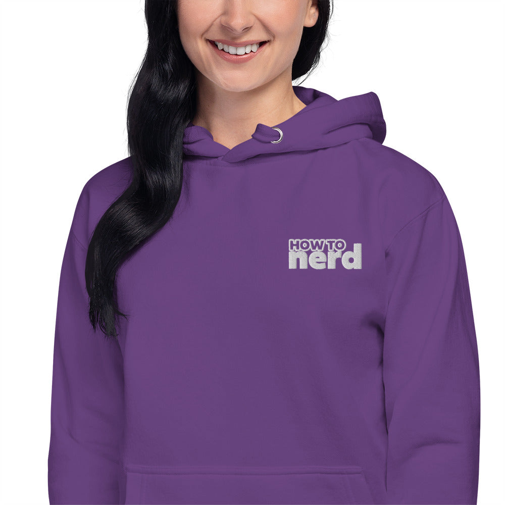 How To Nerd Unisex Embroidered Hoodie