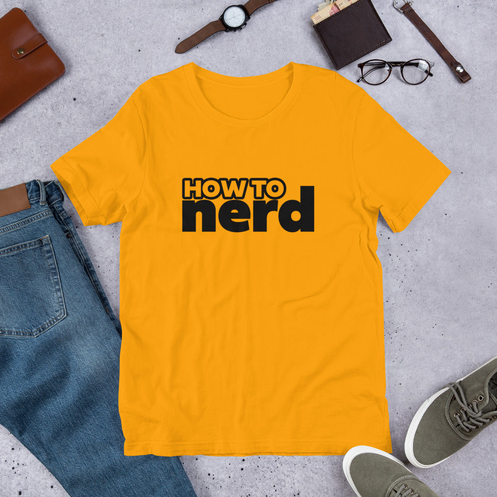 How To Nerd Black Logo Unisex t-shirt